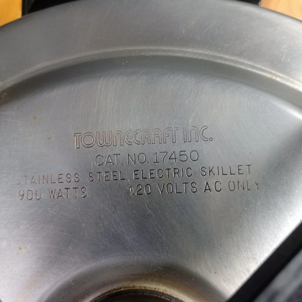 Townecraft Stainless Steel Electric Skiller 17450 Egg Poacher Insert USA Made‎